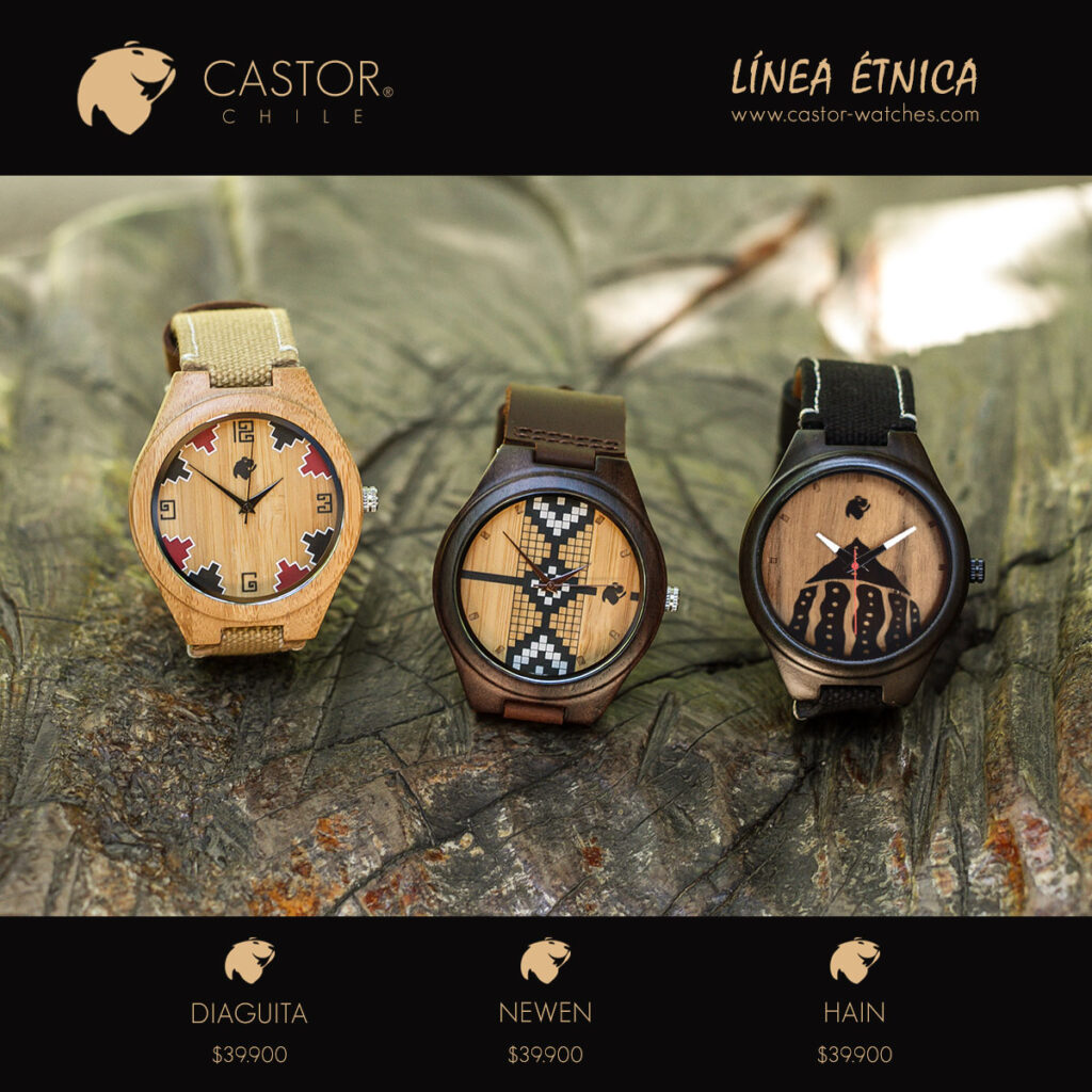 relojes de madera castor